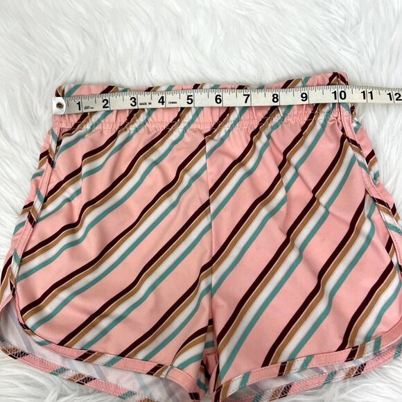 Feather 4 Arrow for Peek Girls Small 6/7 Pink Striped Swim Shorts - Picture 6 of 8